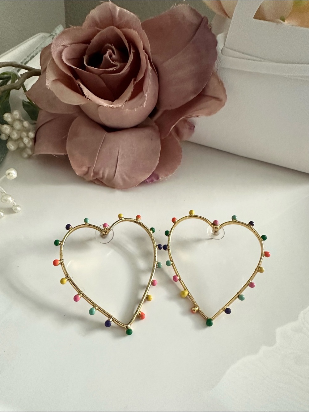 SYLVIA TOLEDANO Dot Heart Hoop Earrings